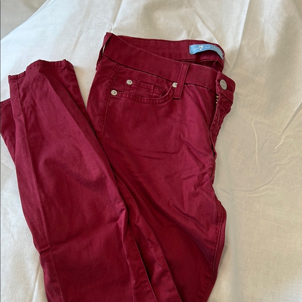 7 For All Mankind Deep Red Jeans